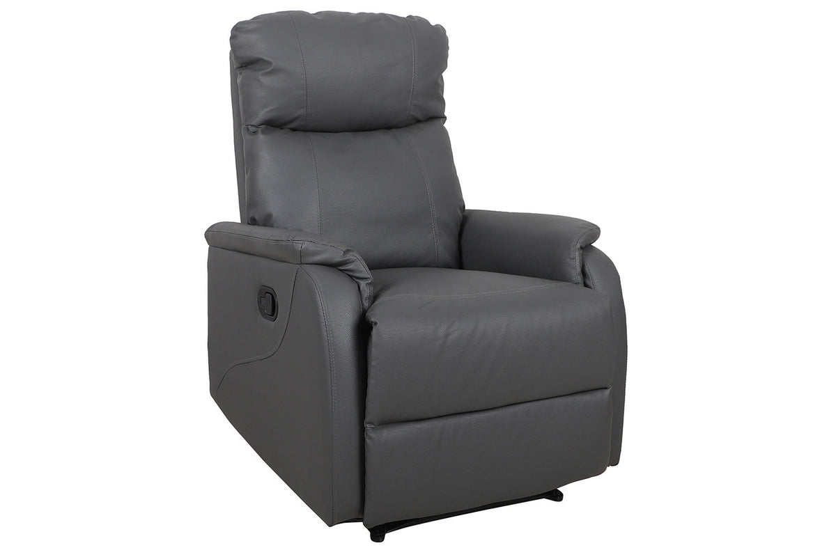 Relax Tokio manueel verstelbaar PU Grijs – breedte 76 cm en diepte 90 cm – aanzicht 2