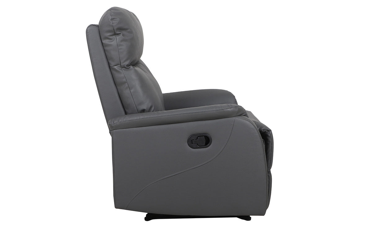 Relax Tokio manueel verstelbaar PU Grijs – breedte 76 cm en diepte 90 cm – aanzicht 4