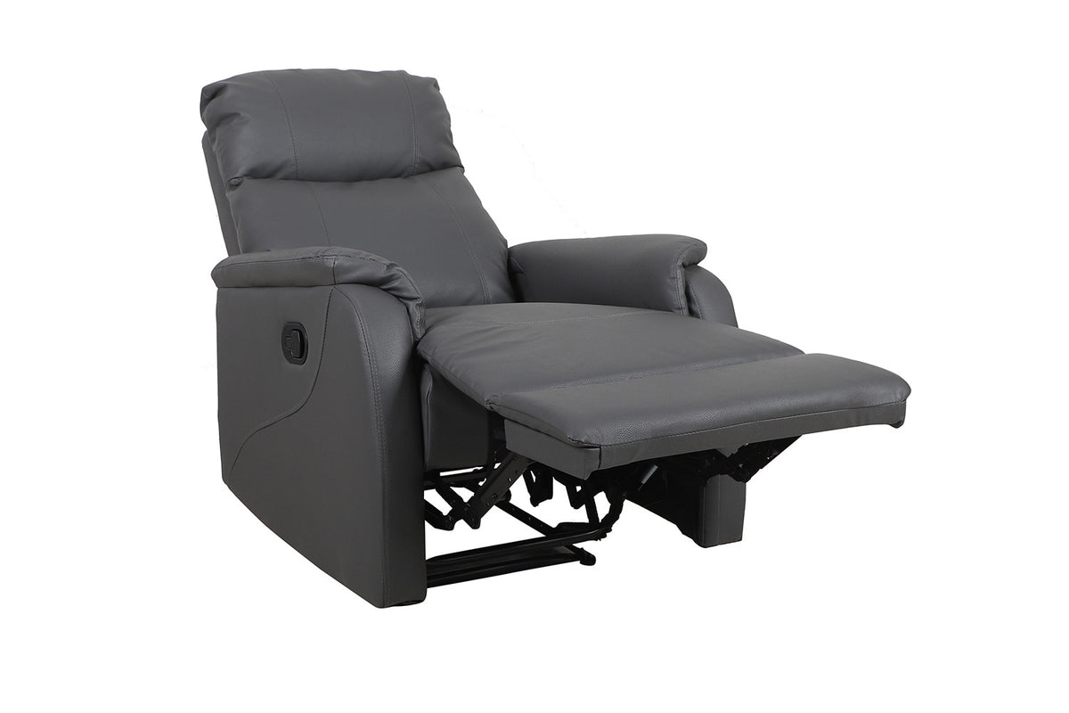 Relax Tokio manueel verstelbaar PU Grijs – breedte 76 cm en diepte 90 cm – aanzicht 5