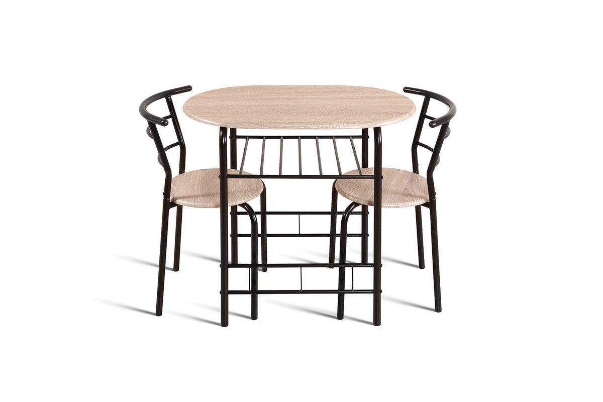 Tafelset 'Adam' Zwart metaal Decor sonoma - afbeelding 2