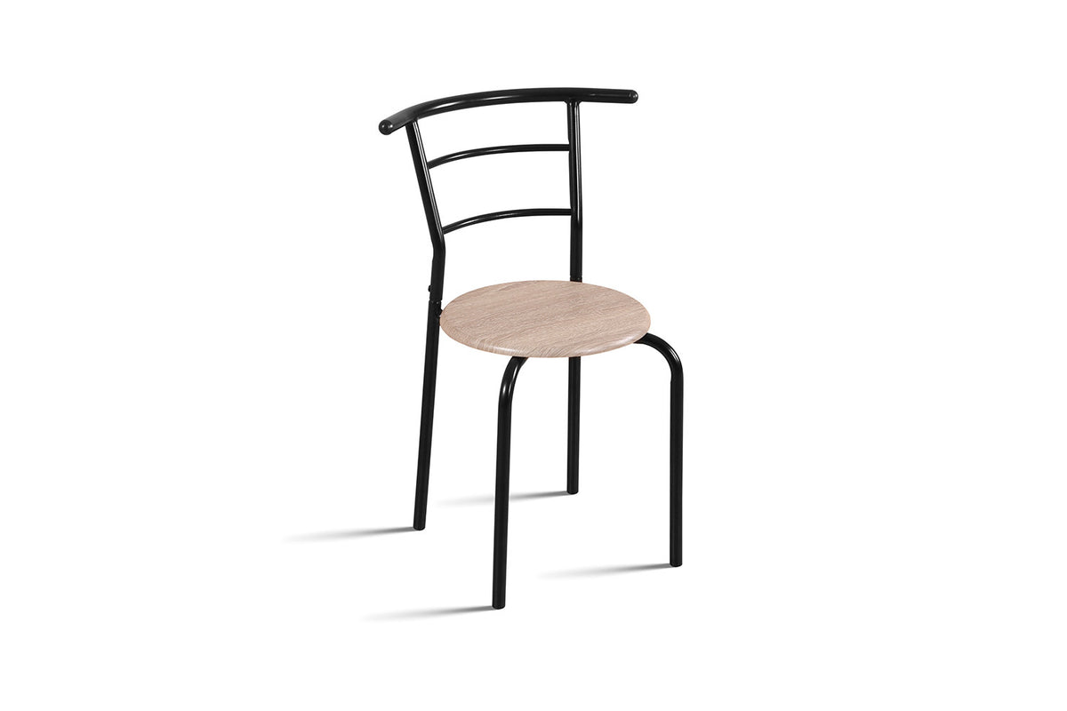 Tafelset Adam Zwart metaal Decor sonoma – breedte 80-49 cm, diepte 53-41 cm en hoogte 74-74 cm – aanzicht 6