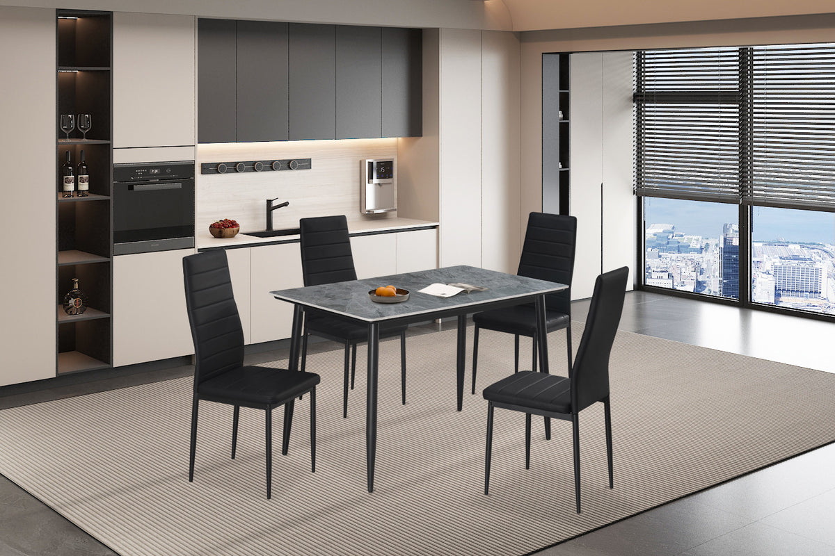 Tafel Kenzo 120 cm Rechthoekig Steen Grijs – breedte 120 cm, diepte 70 cm en hoogte 75 cm – aanzicht 4