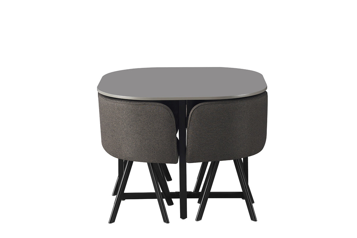 Tafelset Eva Grijs – breedte 100-68 cm, diepte 100-50 cm en hoogte 75-70 cm – aanzicht 3