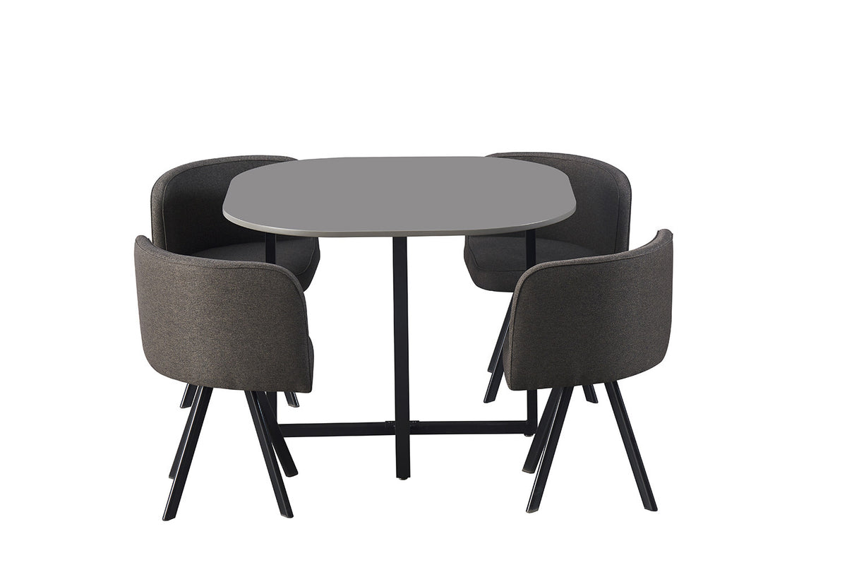 Tafelset Eva Grijs – breedte 100-68 cm, diepte 100-50 cm en hoogte 75-70 cm – aanzicht 5