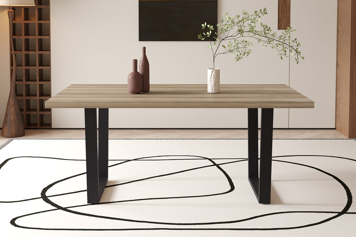 Tafel Armin 180 cm Decor Mango – breedte 180 cm, diepte 90 cm en hoogte 75 cm – aanzicht 2