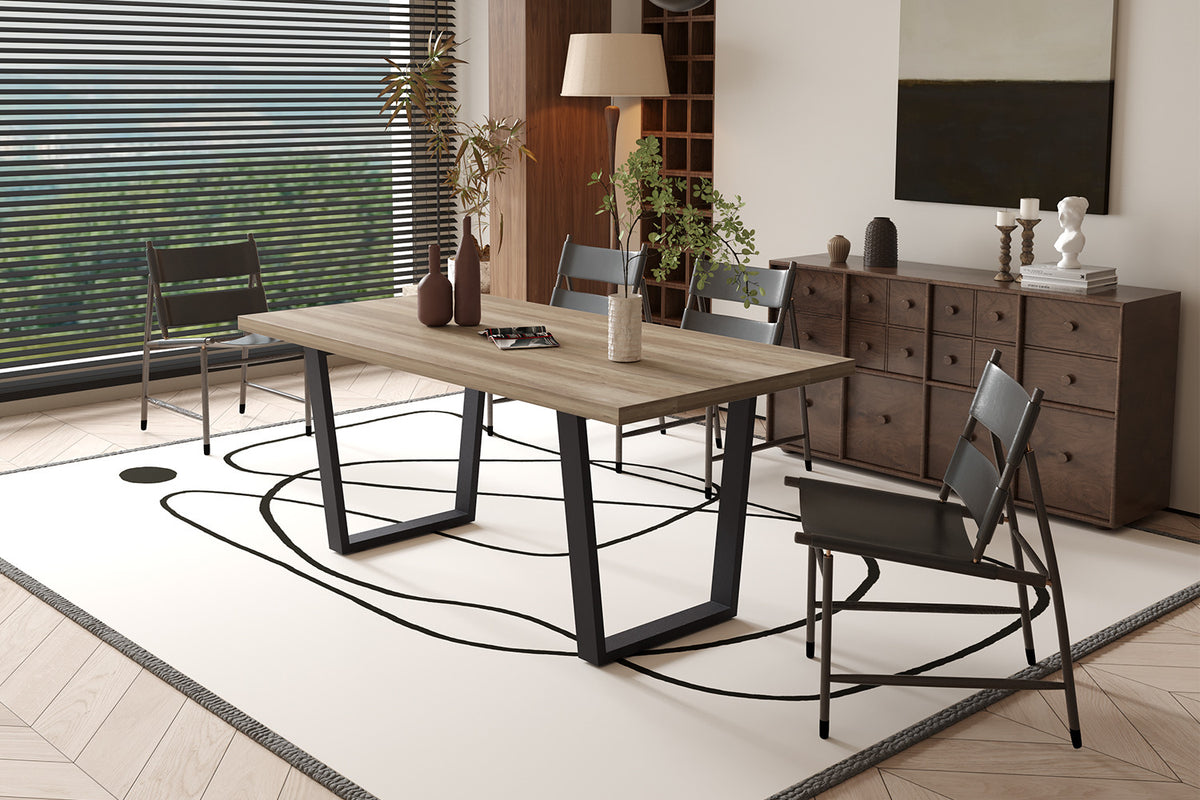 Tafel Armin 180 cm Decor Mango – breedte 180 cm, diepte 90 cm en hoogte 75 cm – aanzicht 3