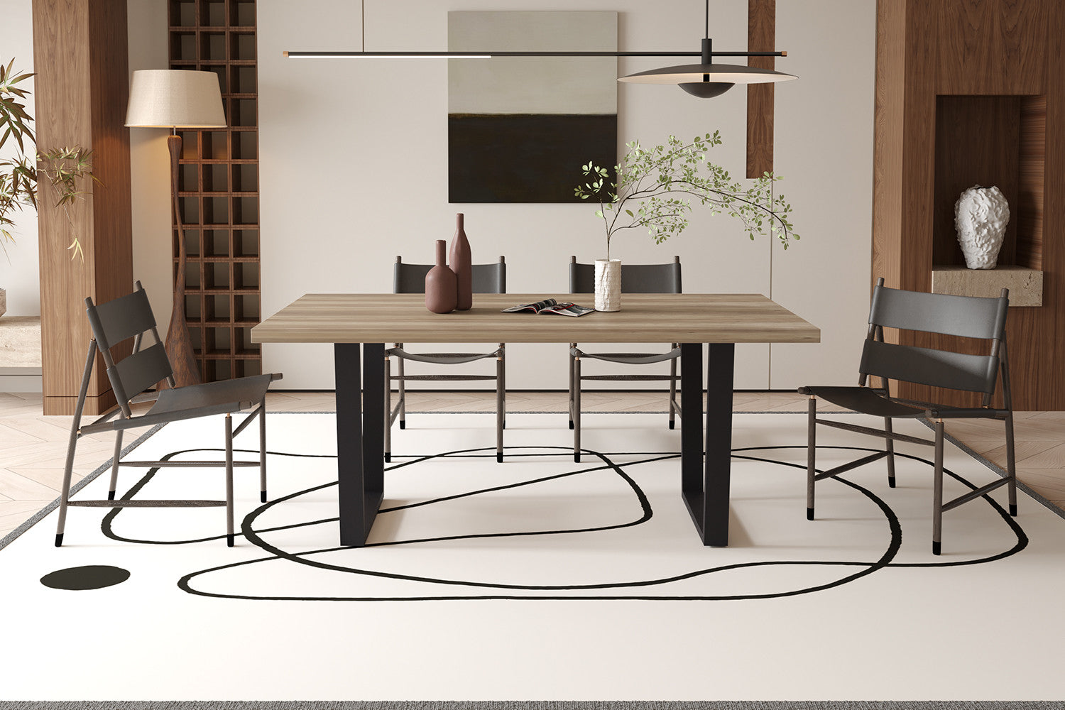 SALE - Tafel 'Armin' 180 cm Decor Mango – Rousseau 51118-2