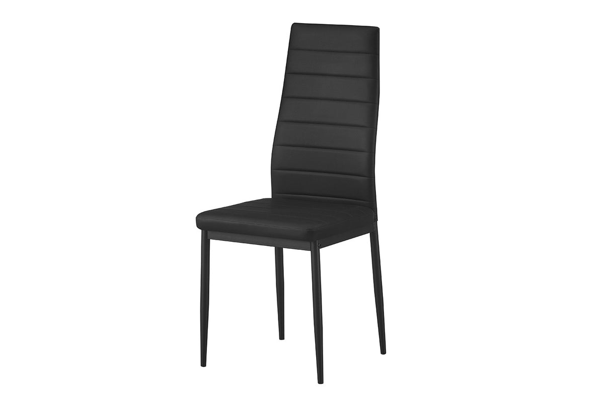 Set van 4 stoelen Cato/Kenzo PU Zwart – breedte 41 cm, diepte 48 cm en hoogte 96 cm – aanzicht 4
