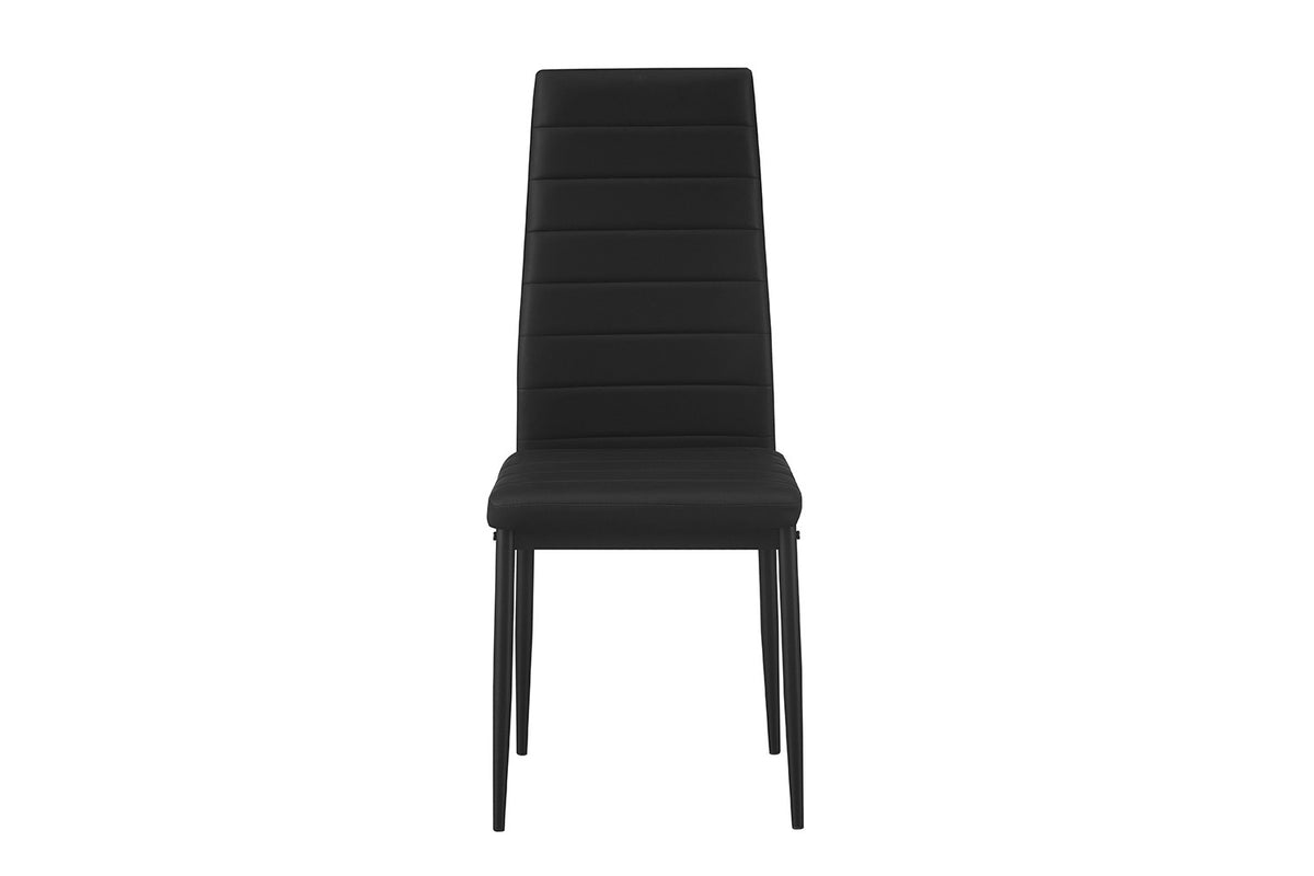 Set van 4 stoelen Cato/Kenzo PU Zwart – breedte 41 cm, diepte 48 cm en hoogte 96 cm – aanzicht 6