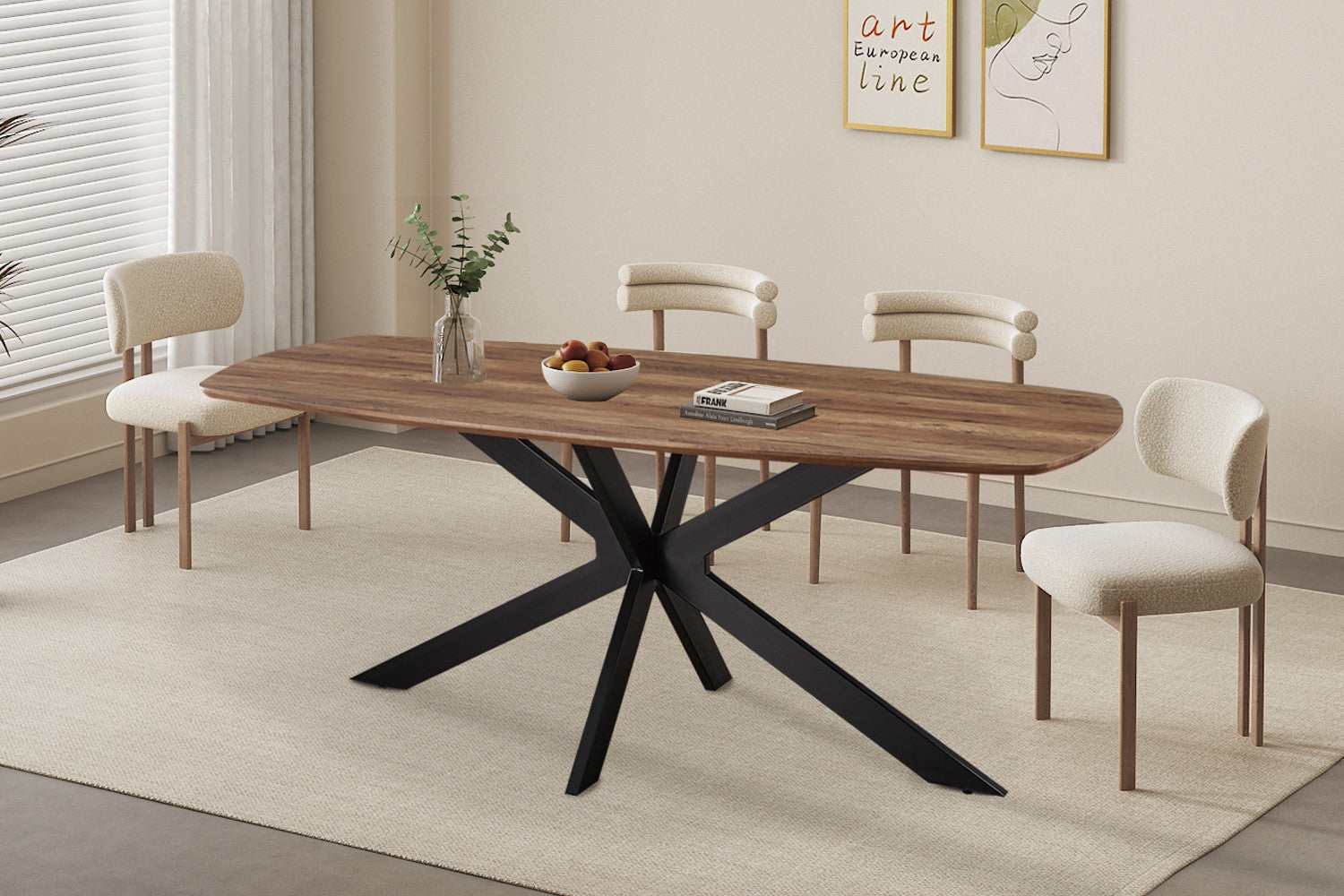 Tafel 'Aziz' 200 cm Deens Ovaal Decor Mango – Rousseau 51320-2