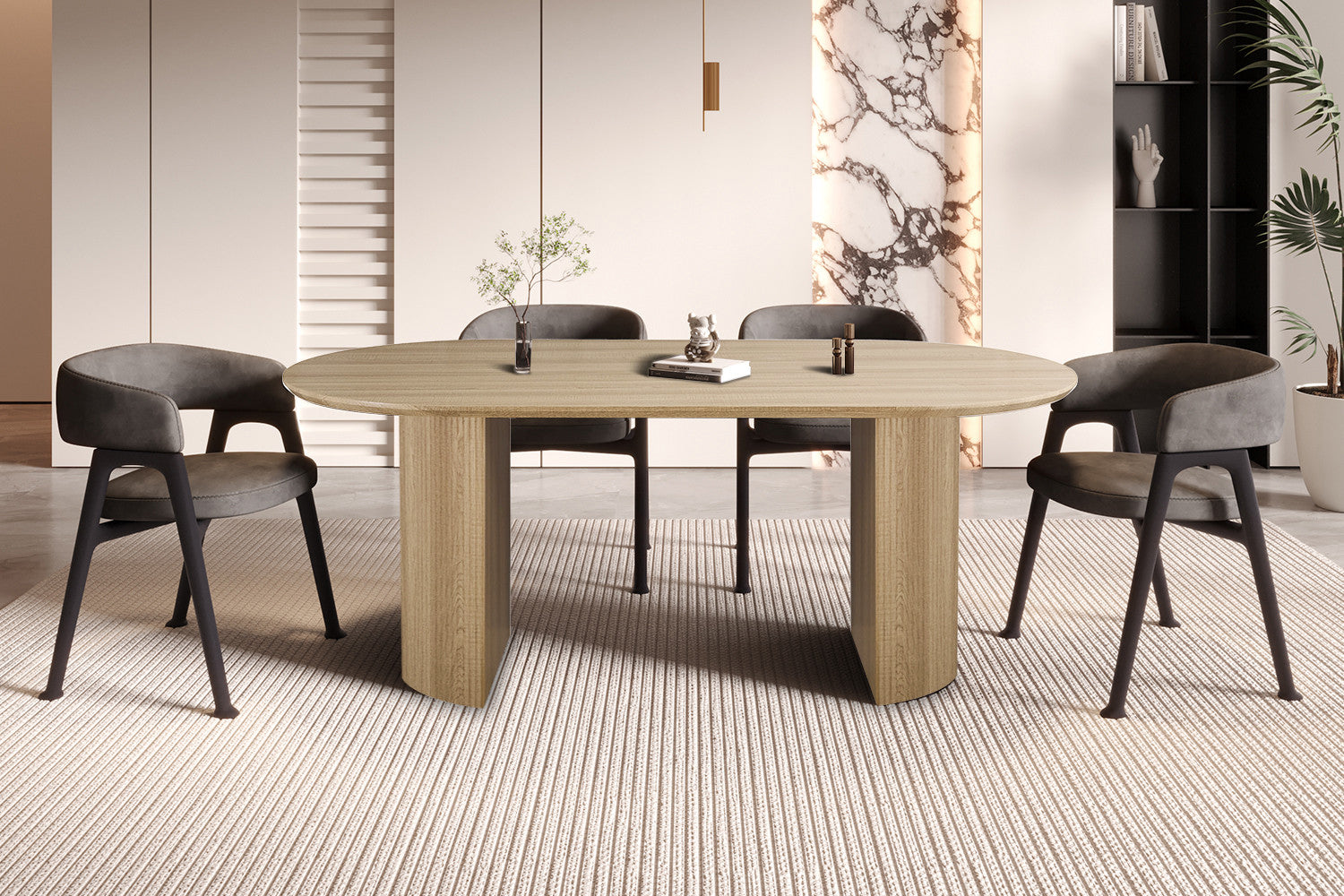 Tafel 'Lagos' 200 cm Ovaal Decor Eik Naturel – Rousseau 51820-5