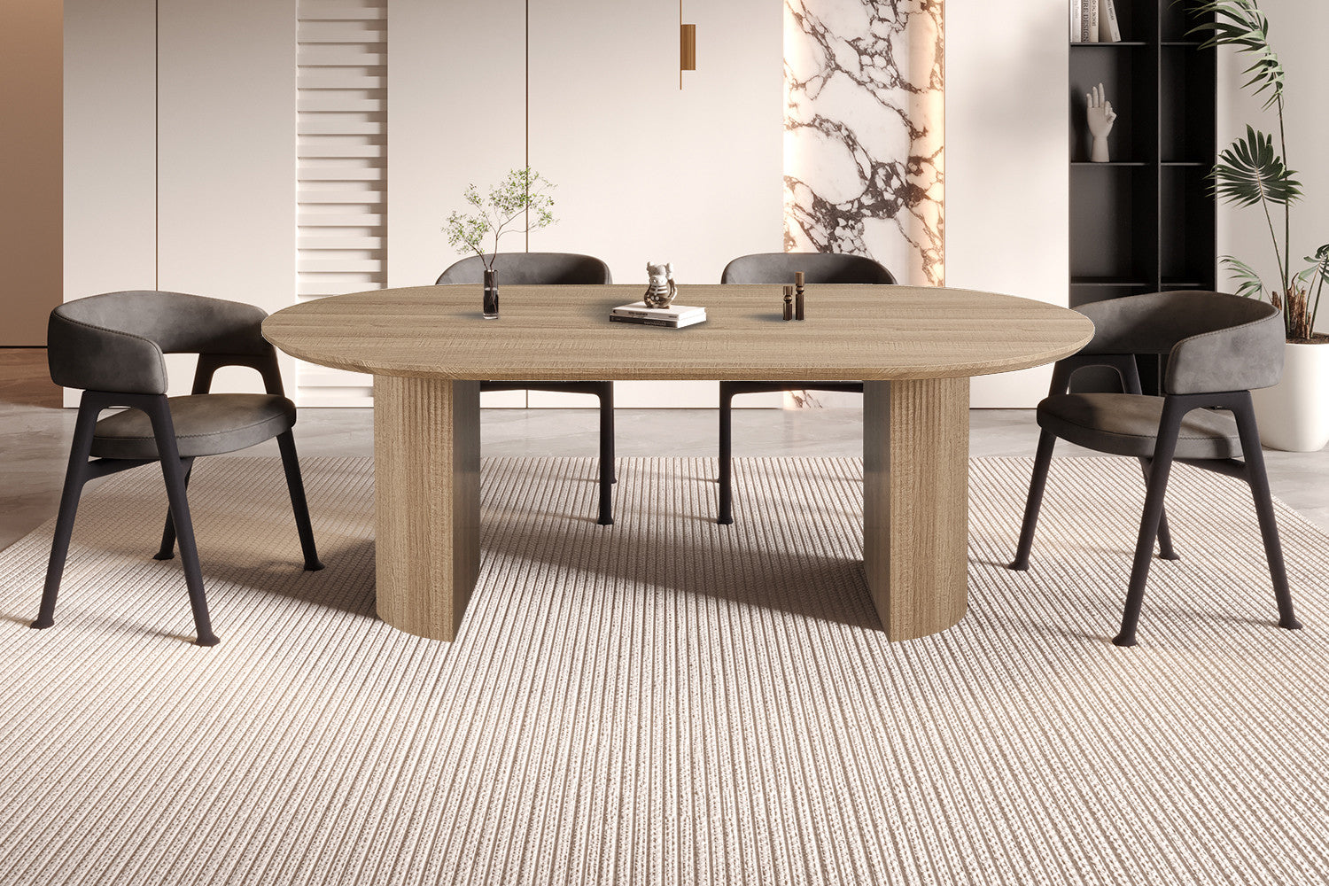 Tafel 'Lagos' 220 cm Ovaal Decor Eik Naturel – Rousseau 51823-5