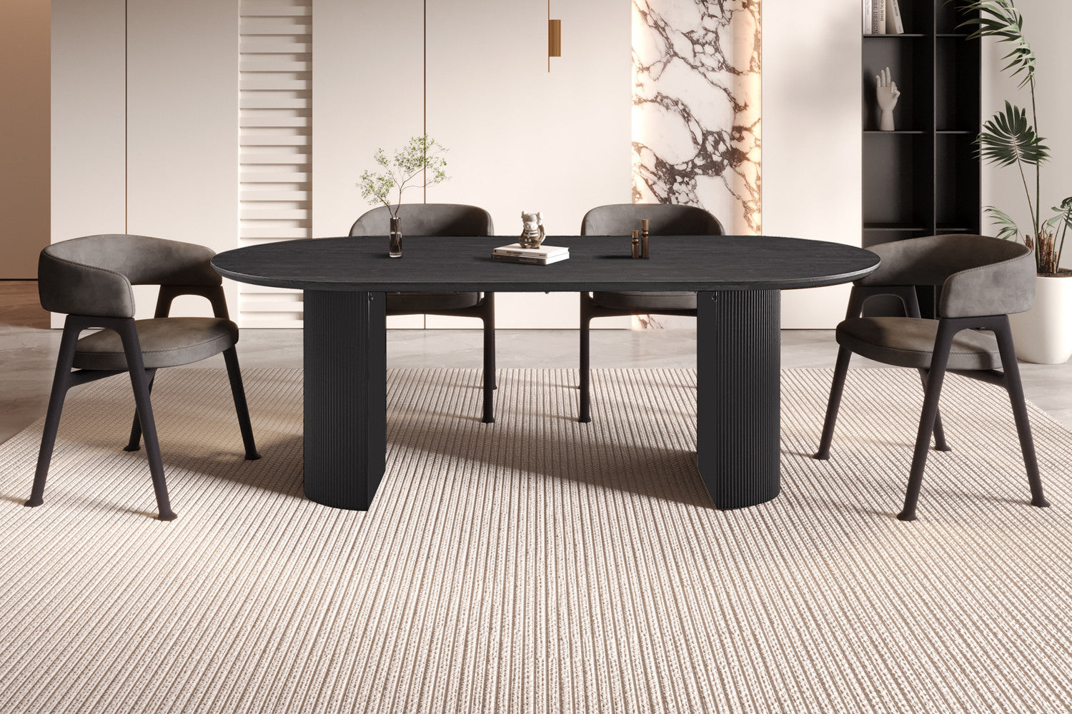Tafel 'Lagos' 220 cm Ovaal Decor Donkerbruin – Rousseau 51823