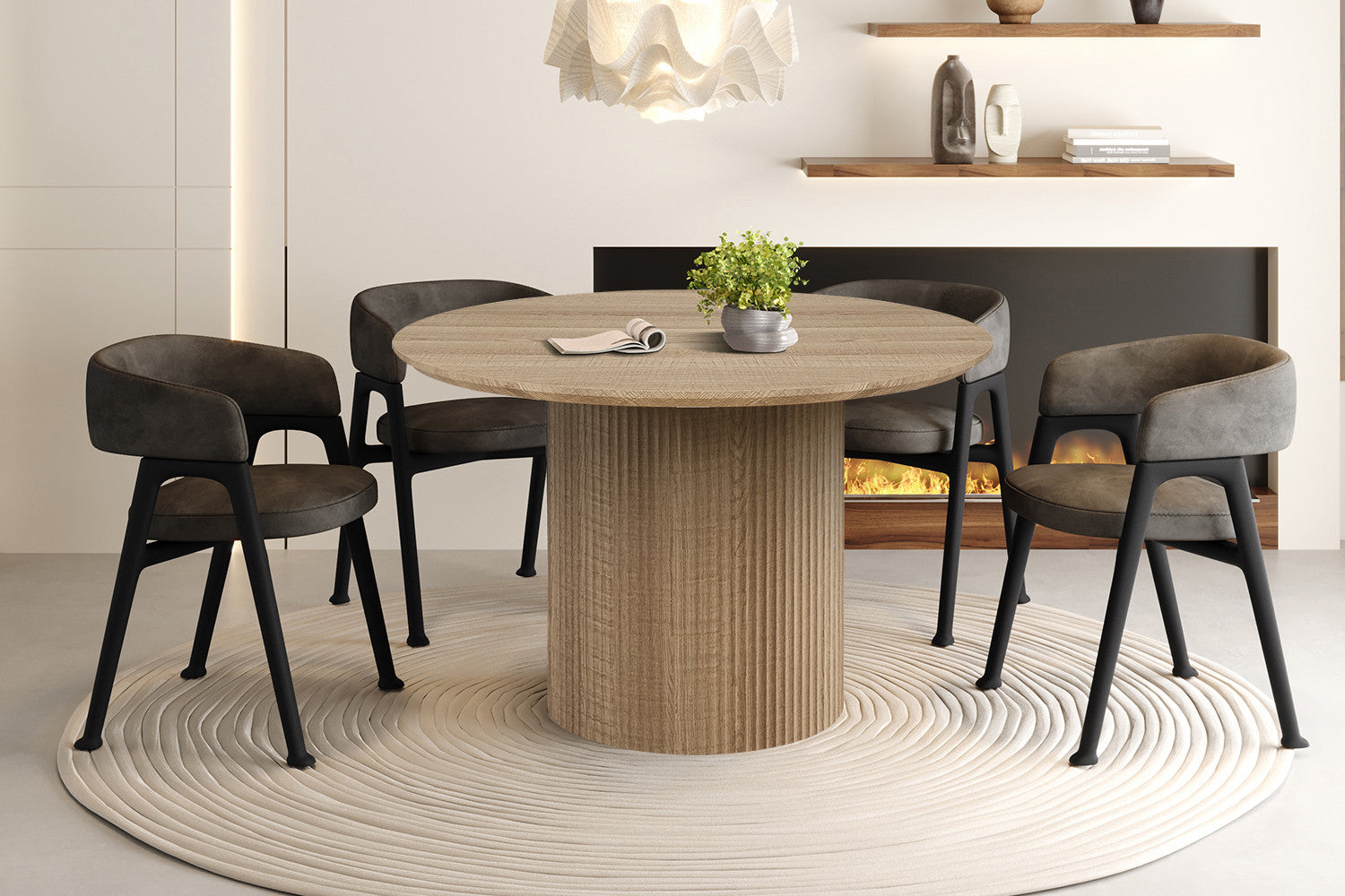 Tafel 'Lagos' 120 cm Rond Decor Eik Naturel – Rousseau 51835-5