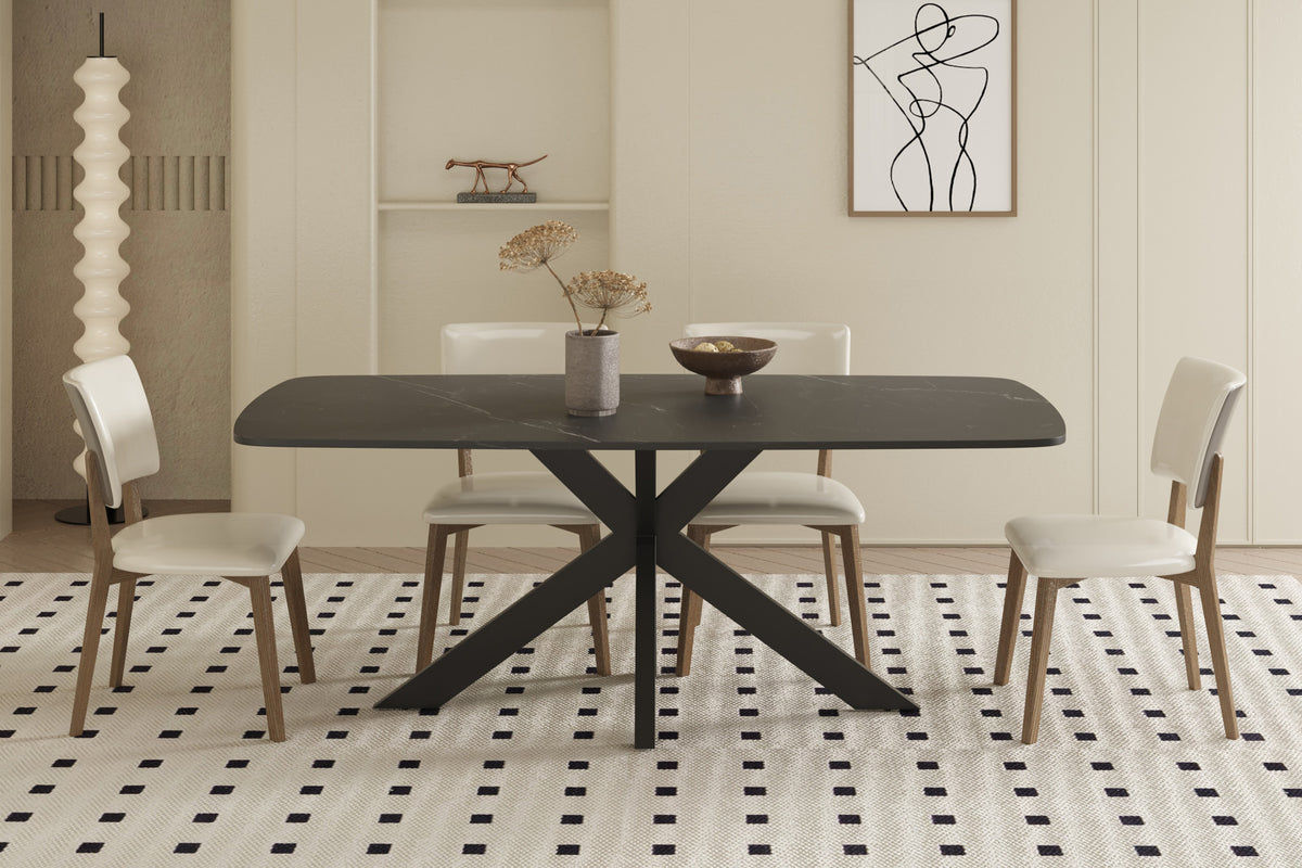 Tafel 'Apollo' 180 cm Deens Ovaal Steen Zwart - afbeelding 2