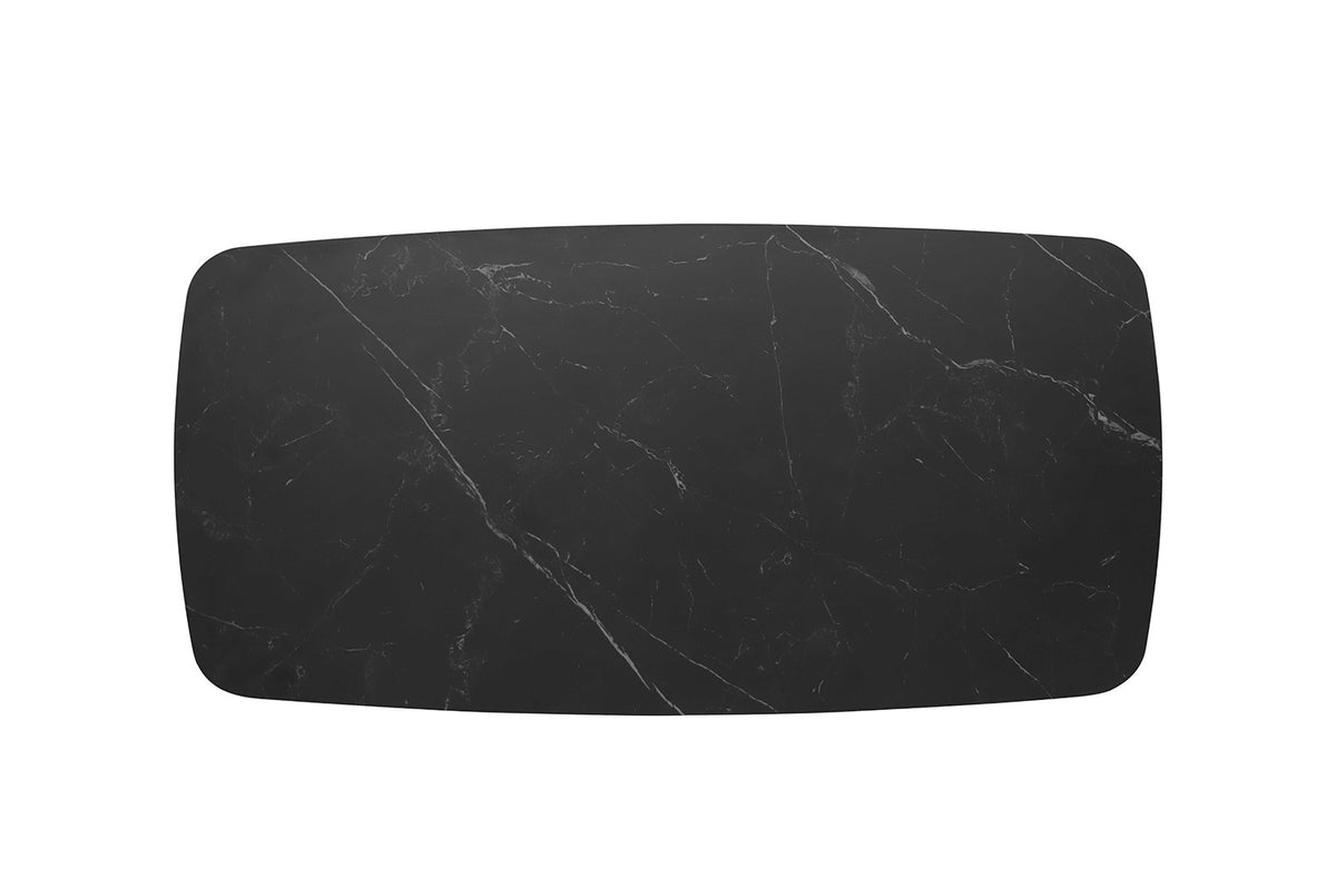 Tafel Apollo 180 cm Deens Ovaal Steen Zwart – breedte 180 cm, diepte 90 cm en hoogte 76 cm – aanzicht 6