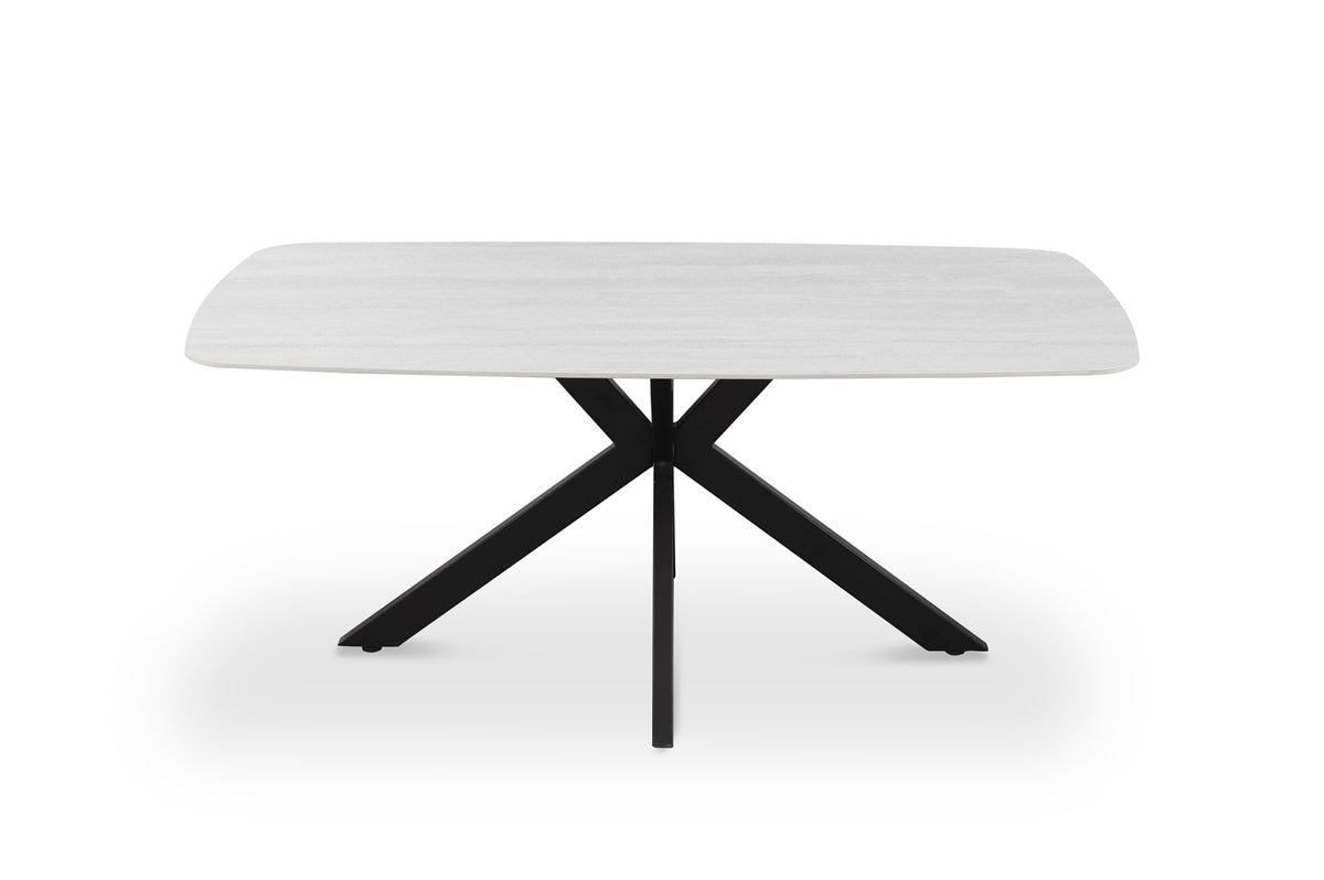 Tafel Apollo 180 cm Deens Ovaal Steen Baroque Grijs – breedte 180 cm, diepte 90 cm en hoogte 76 cm – aanzicht 3