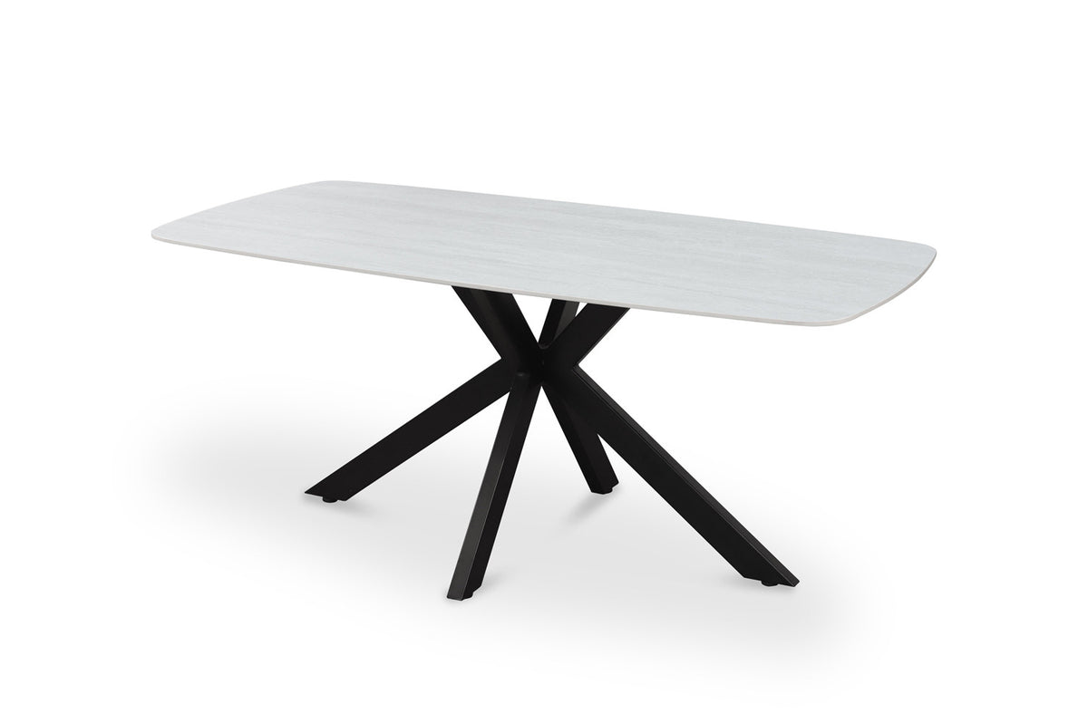Tafel Apollo 180 cm Deens Ovaal Steen Baroque Grijs – breedte 180 cm, diepte 90 cm en hoogte 76 cm – aanzicht 4