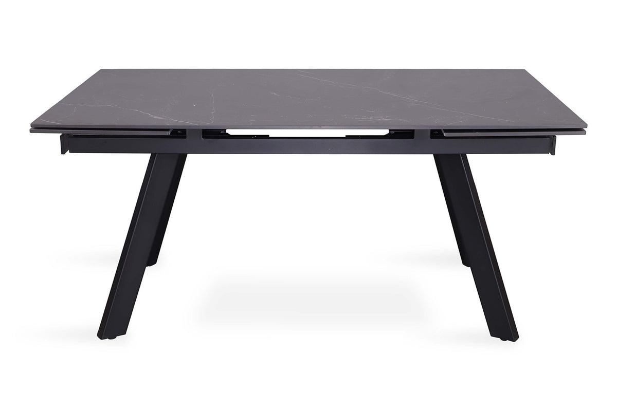 Uitschuifbare tafel Hera 160-240 cm Rechthoekig Steen Zwart – breedte 160-240 cm, diepte 90 cm en hoogte 76 cm – aanzicht 4