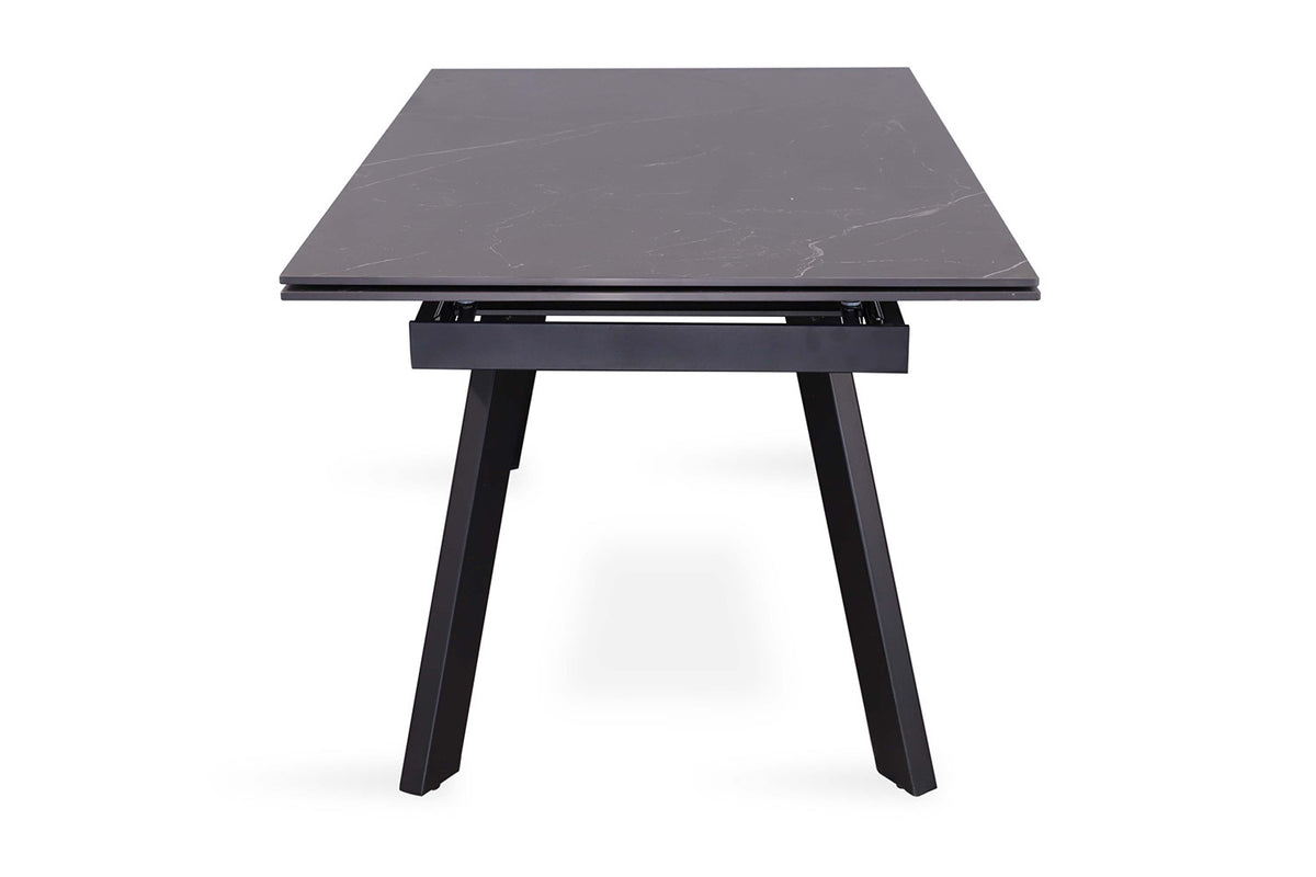 Uitschuifbare tafel Hera 160-240 cm Rechthoekig Steen Zwart – breedte 160-240 cm, diepte 90 cm en hoogte 76 cm – aanzicht 6