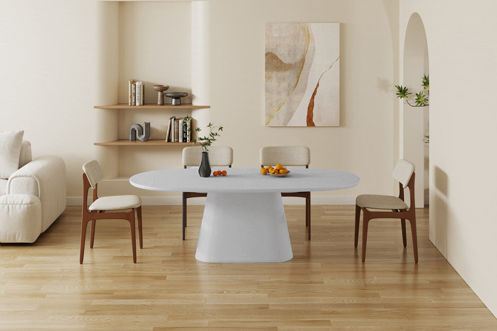 Tafel 'Tavira' 220 cm Ovaal Cement Ecru - afbeelding 2