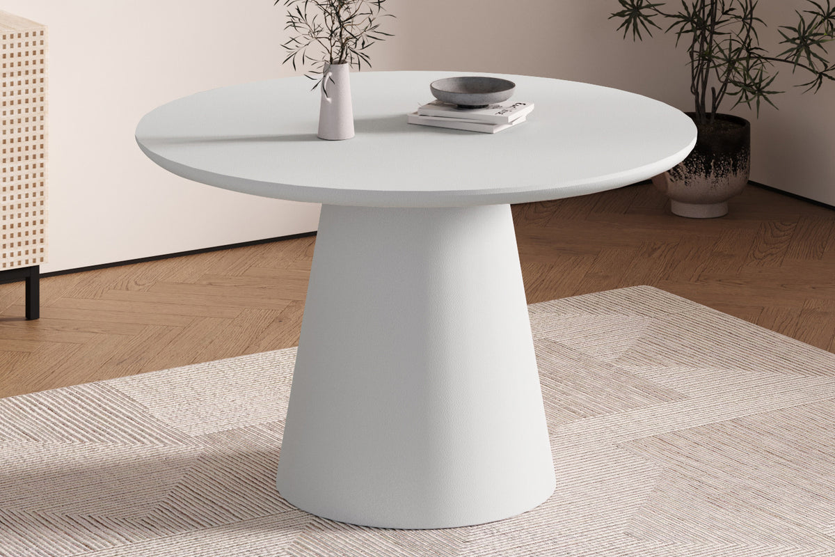 Tafel 'Tavira' 120 cm Rond Cement Ecru - afbeelding 2