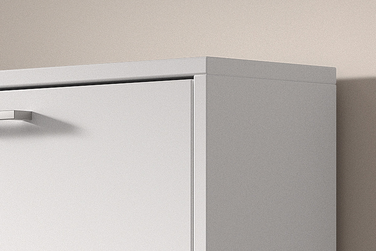 Schoenenkast Carini 3 laden Wit – breedte 63 cm, diepte 23 cm en hoogte 120 cm – aanzicht 2