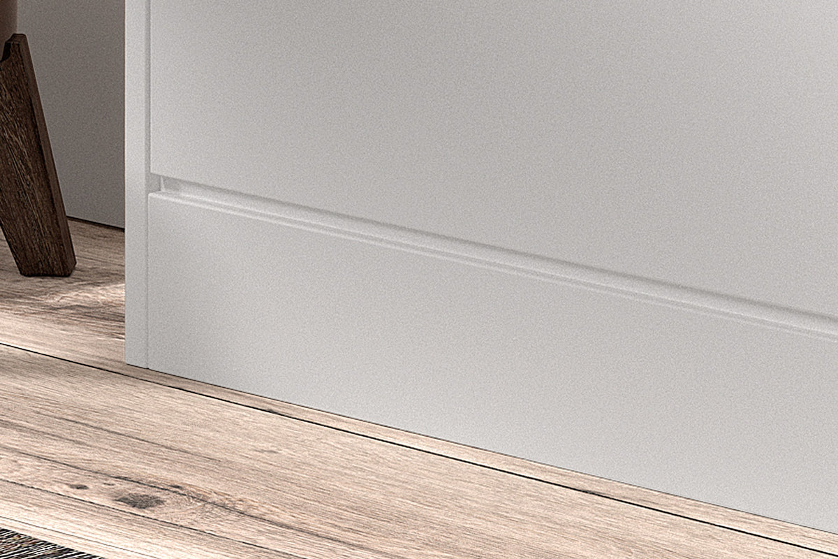 Schoenenkast Carini 3 laden Wit – breedte 63 cm, diepte 23 cm en hoogte 120 cm – aanzicht 4