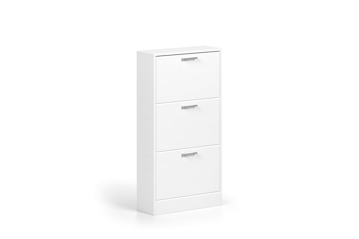 Schoenenkast Carini 3 laden Wit – breedte 63 cm, diepte 23 cm en hoogte 120 cm – aanzicht 5