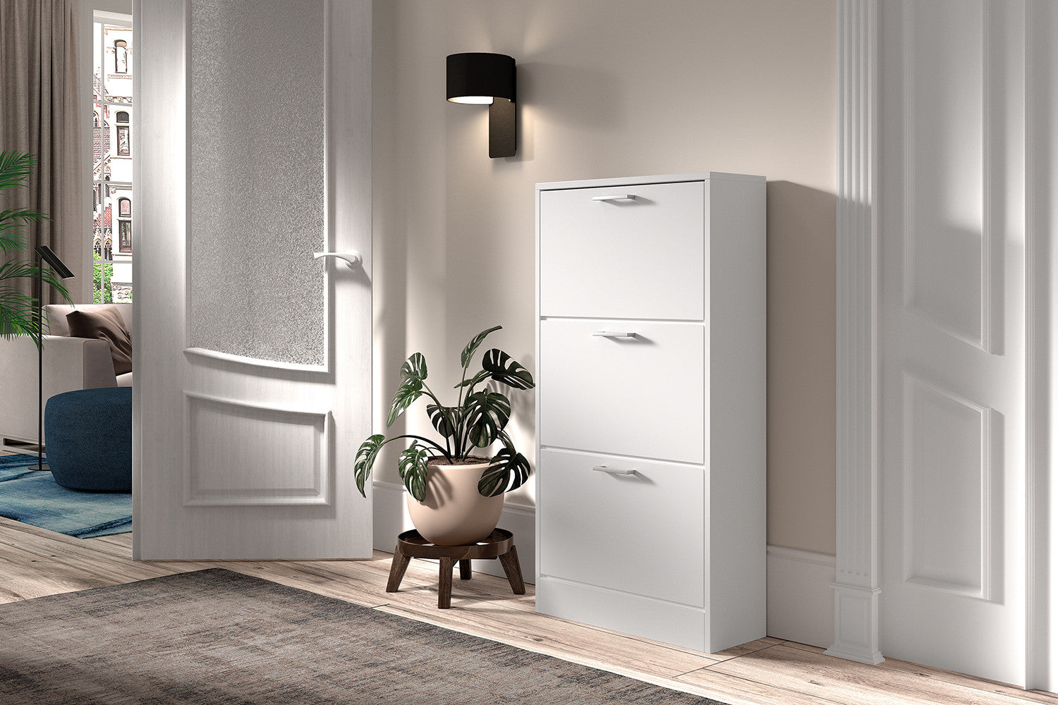 Schoenenkast 'Carini' 3 laden Wit – Rousseau 5202-1