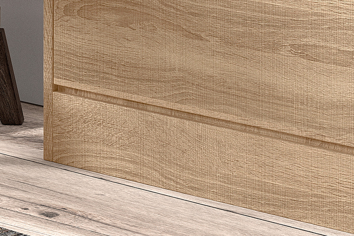 Schoenenkast Carini 3 laden Sonoma – breedte 63 cm, diepte 23 cm en hoogte 120 cm – aanzicht 4