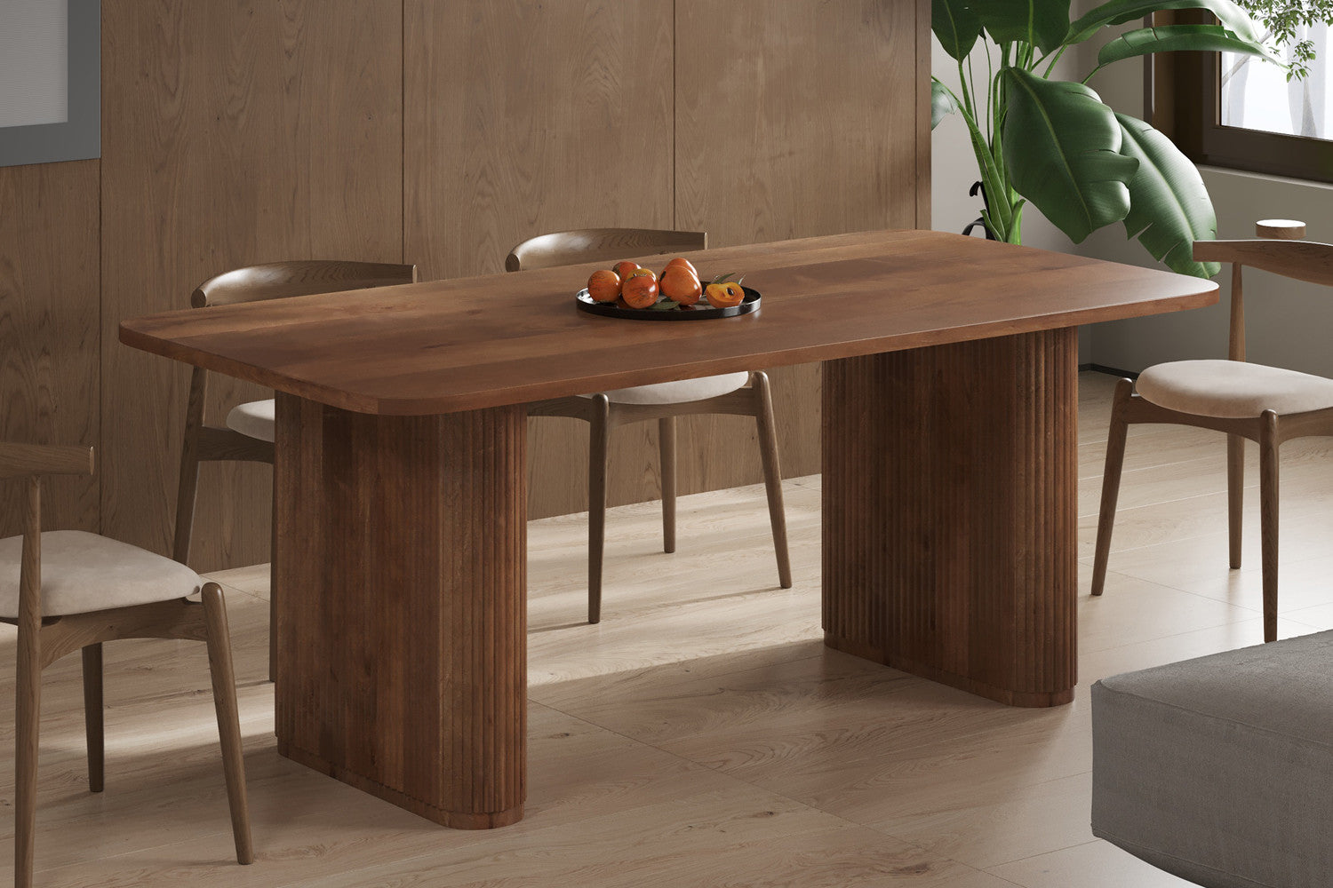 Tafel 'Jean' 200 cm Deens Ovaal Mango hout Lichtbruin - afbeelding 2