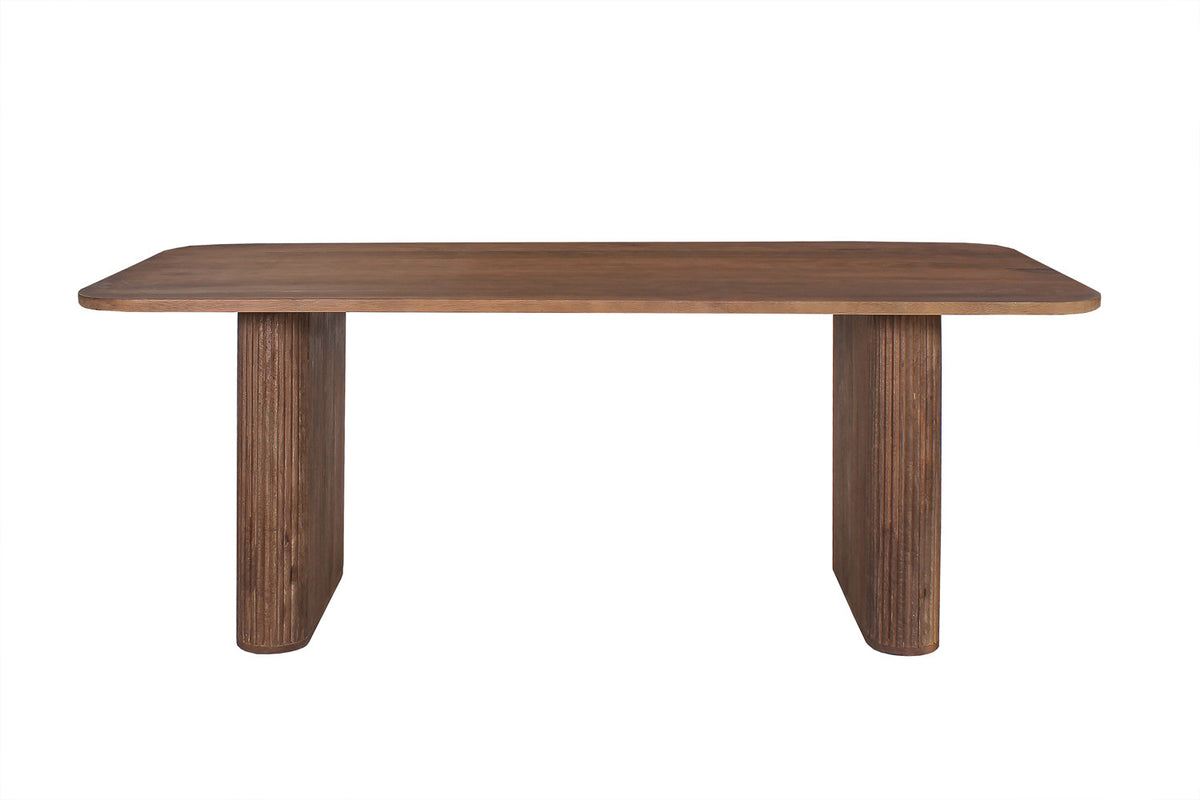Tafel Jean 200 cm Deens Ovaal Mango hout Lichtbruin – breedte 200 cm, diepte 100 cm en hoogte 77 cm – aanzicht 4