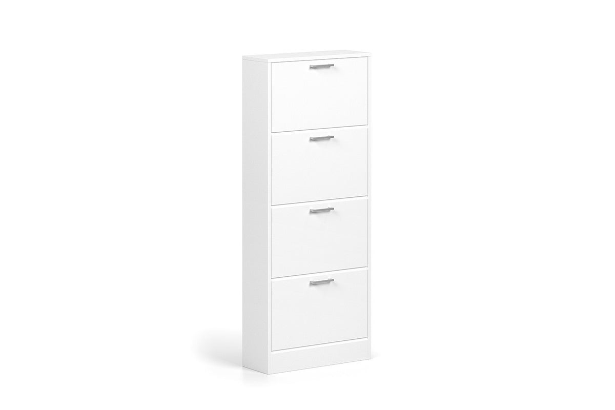 Schoenenkast Carini 4 laden Wit – breedte 63 cm, diepte 23 cm en hoogte 155 cm – aanzicht 5