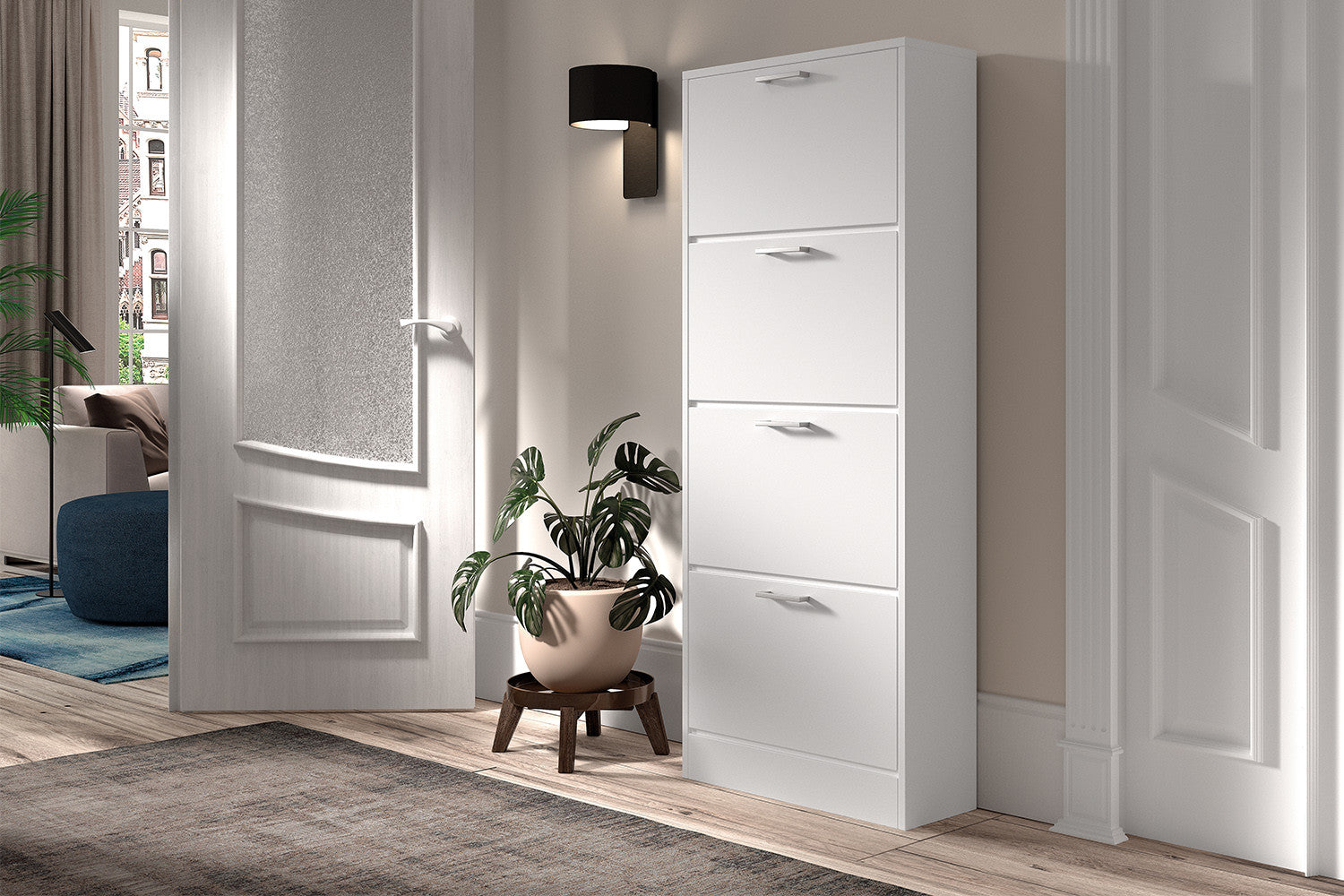 Schoenenkast 'Carini' 4 laden Wit – Rousseau 5203-1