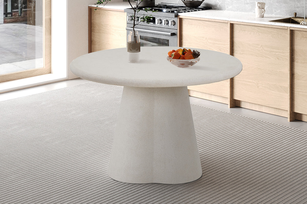 Tafel Faro 120 cm Rond Cement – breedte 120 cm, diepte 120 cm en hoogte 76 cm – aanzicht 3