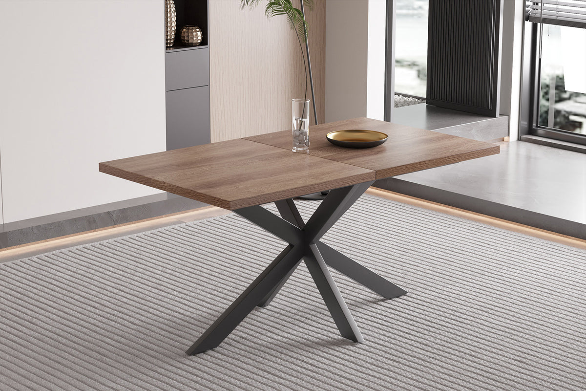Uitschuifbare tafel 'Kos' 160-200 cm Donkerbruin - afbeelding 2