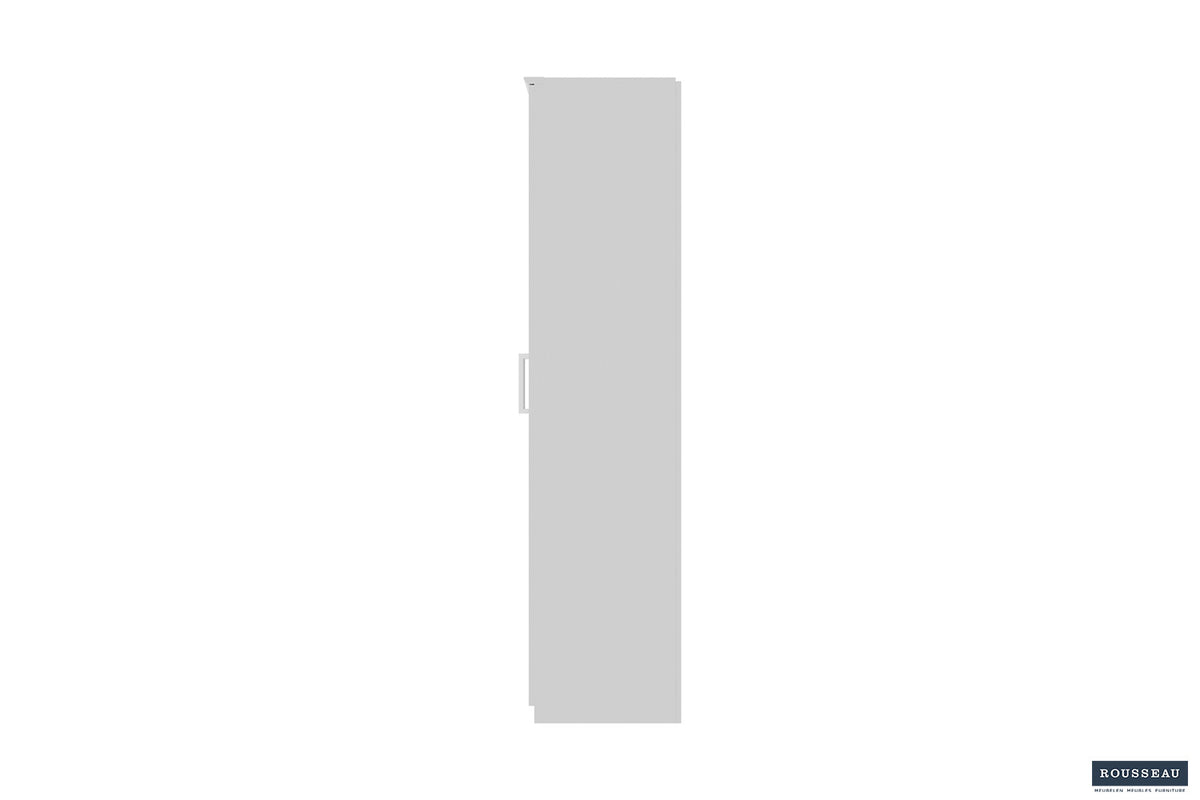 Schoenenkast Mike 2 deuren Wit – breedte 80 cm, diepte 37 cm en hoogte 183 cm – aanzicht 4