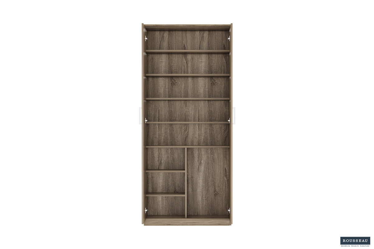 Schoenenkast Mike 2 deuren Sonoma – breedte 80 cm, diepte 37 cm en hoogte 183 cm – aanzicht 5