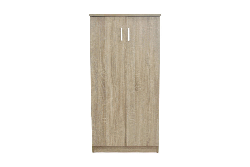 Schoenenkast Maurice 2 deuren Decor Sonoma – breedte 60 cm, diepte 37 cm en hoogte 122 cm – aanzicht 3
