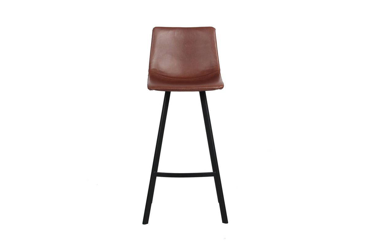 Barstoel Ozan PU Bruin – breedte 49 cm, diepte 47 cm en hoogte 108 cm – aanzicht 3