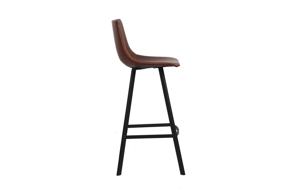 Barstoel Ozan PU Bruin – breedte 49 cm, diepte 47 cm en hoogte 108 cm – aanzicht 5