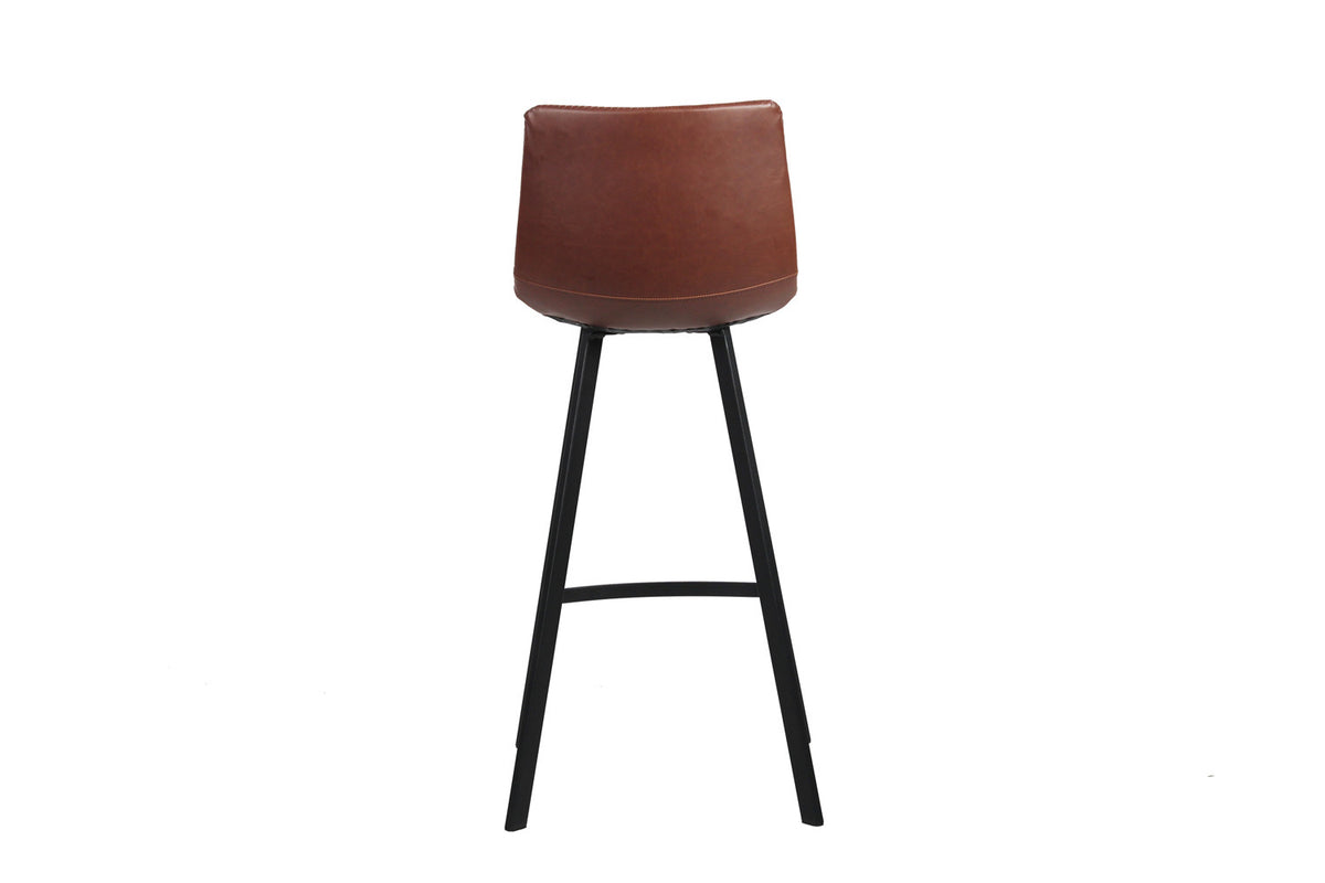 Barstoel Ozan PU Bruin – breedte 49 cm, diepte 47 cm en hoogte 108 cm – aanzicht 6