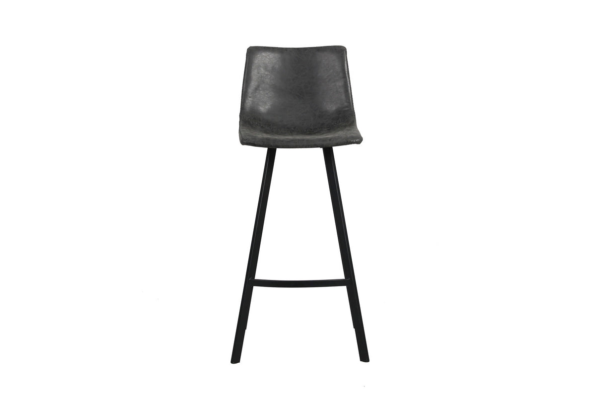 Barstoel Ozan PU Zwart – breedte 49 cm, diepte 47 cm en hoogte 108 cm – aanzicht 3
