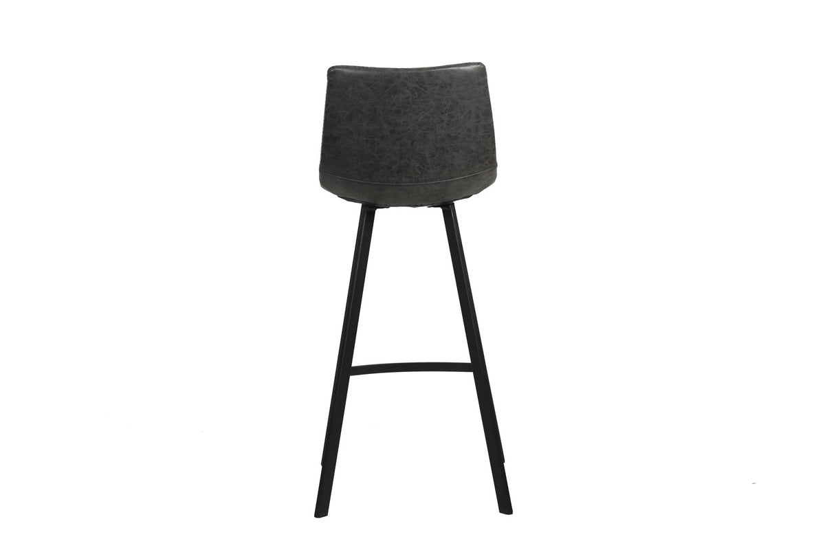 Barstoel Ozan PU Zwart – breedte 49 cm, diepte 47 cm en hoogte 108 cm – aanzicht 6