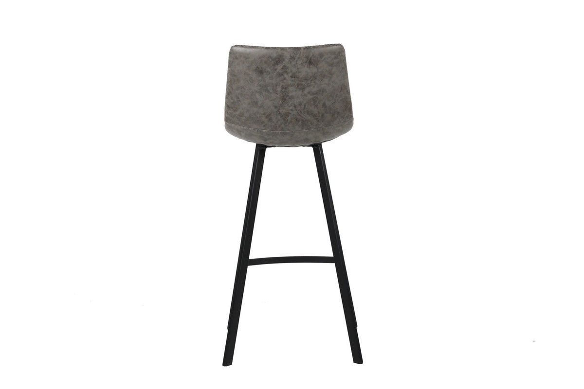 Barstoel Ozan PU Grijs – breedte 49 cm, diepte 47 cm en hoogte 108 cm – aanzicht 6