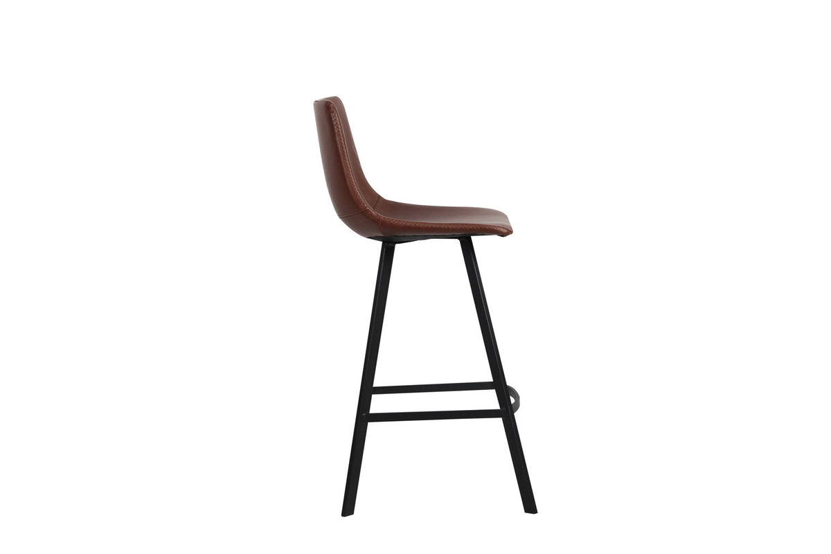 Counterstoel Ozan PU Bruin – breedte 45 cm, diepte 49 cm en hoogte 98 cm – aanzicht 5