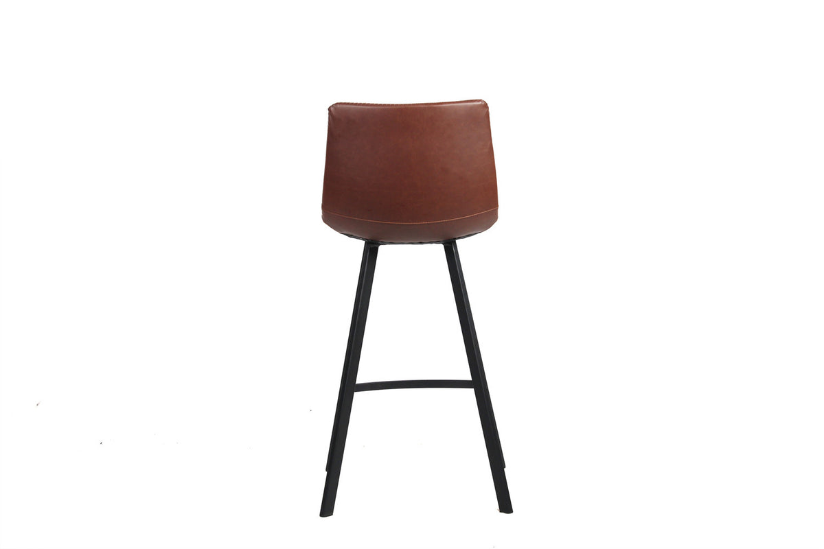 Counterstoel Ozan PU Bruin – breedte 45 cm, diepte 49 cm en hoogte 98 cm – aanzicht 6