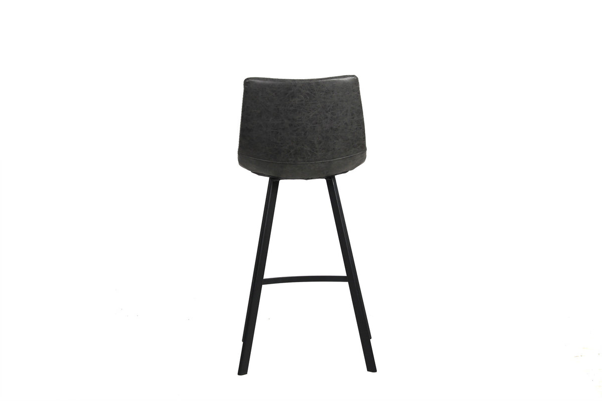 Counterstoel Ozan PU Zwart – breedte 45 cm, diepte 49 cm en hoogte 98 cm – aanzicht 6
