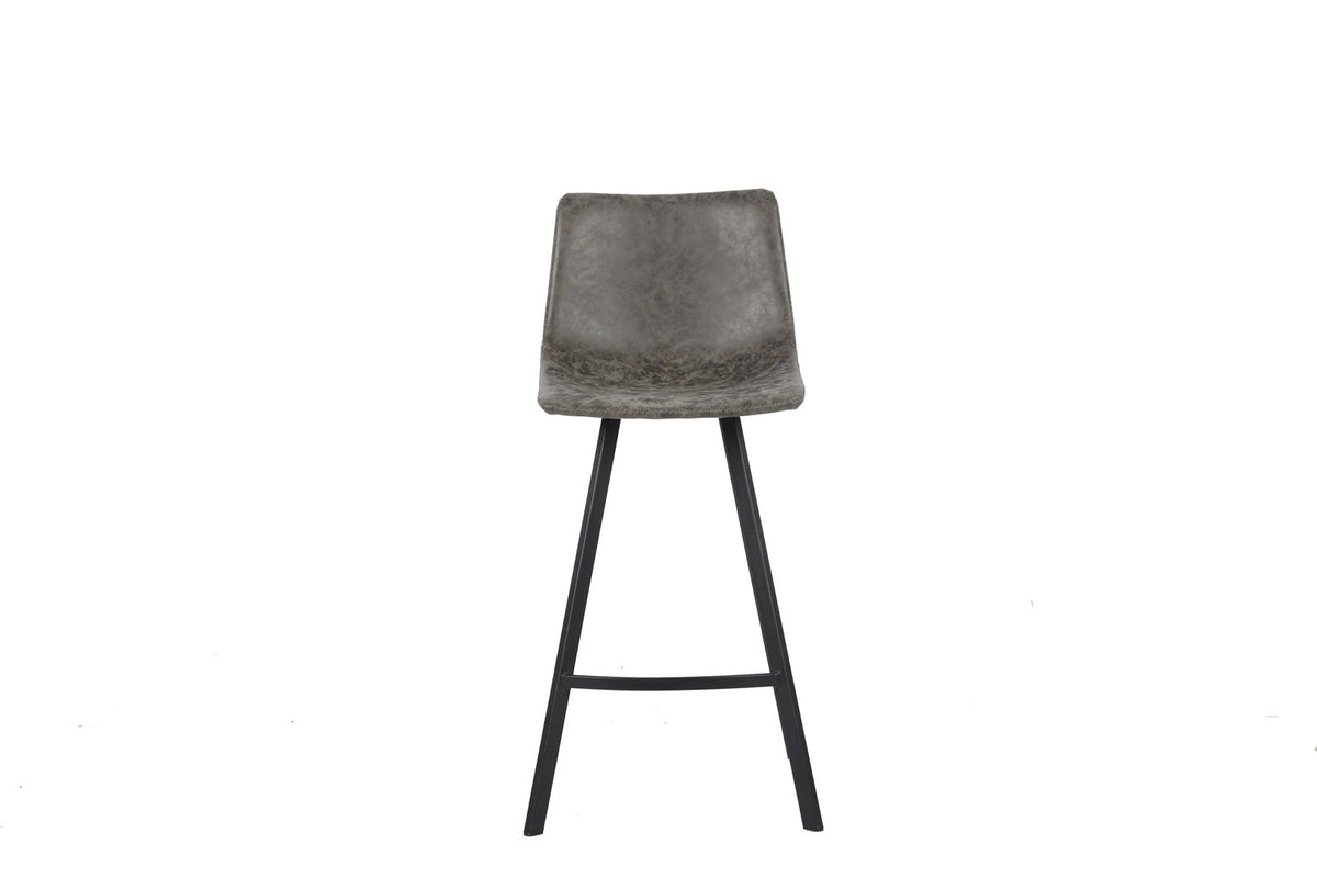 Counterstoel Ozan PU Grijs – breedte 45 cm, diepte 49 cm en hoogte 98 cm – aanzicht 3